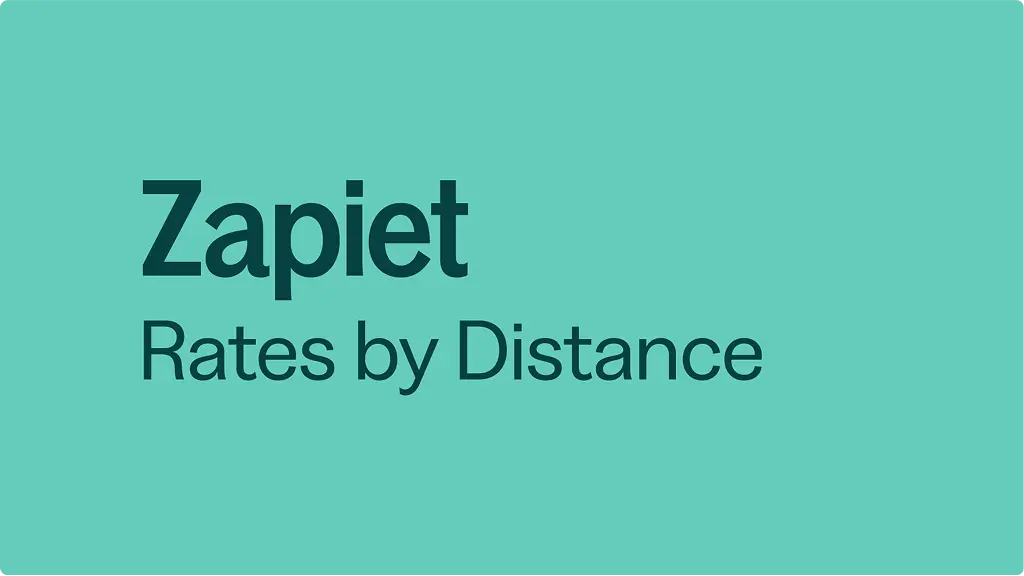 Rates by Distance preview