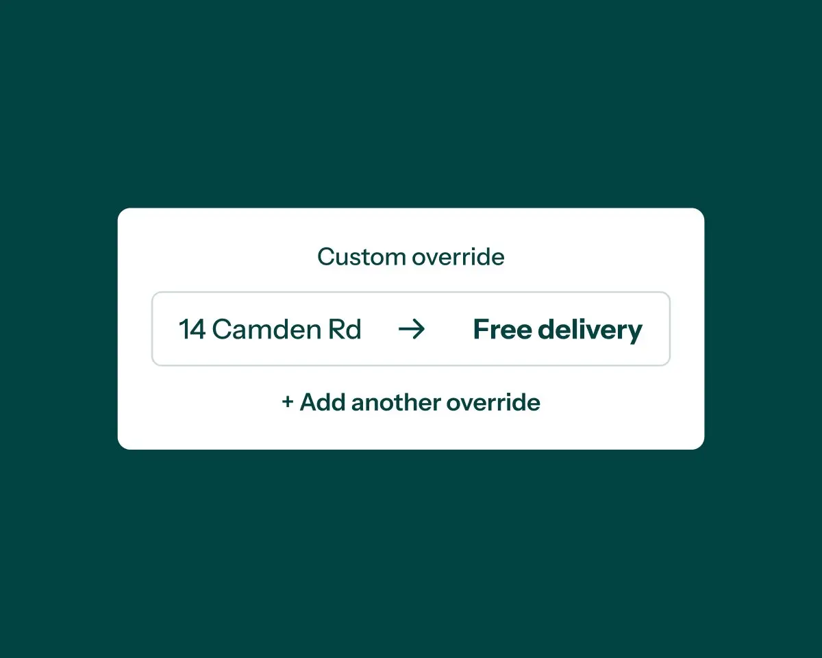 Custom delivery overrides