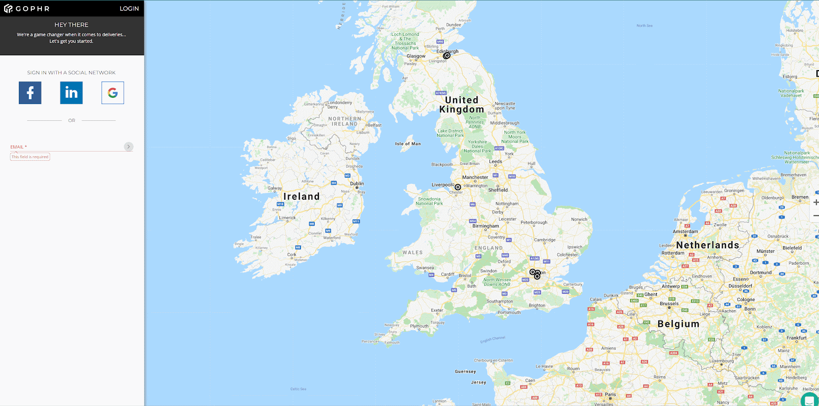 Creating a Gophr account