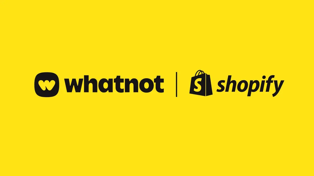 Whatnot and Shopify integration announcement logo